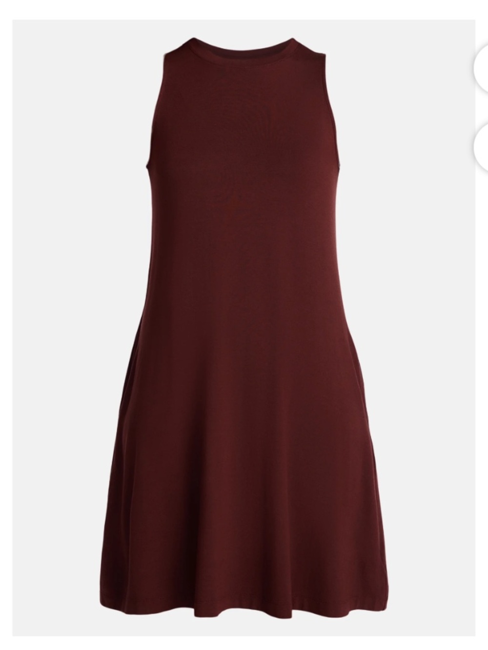Time and Tru Women’s Brown Trunk Fit N Flare Swing Sleeveless Knit Dress XX… - Picture 7 of 9